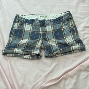 abercrombie and fitch plaid shorts